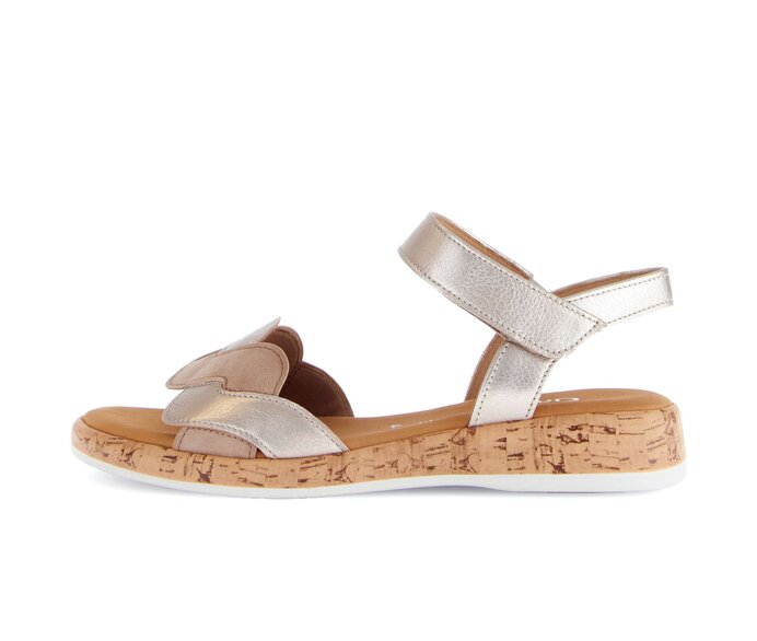 Sandal met riempjes goud #0