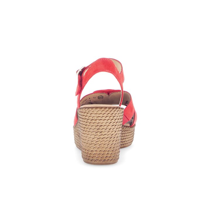 Sandalo con zeppa rosso #3