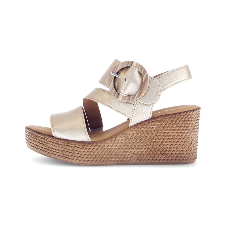 Keilsandalette gold #0