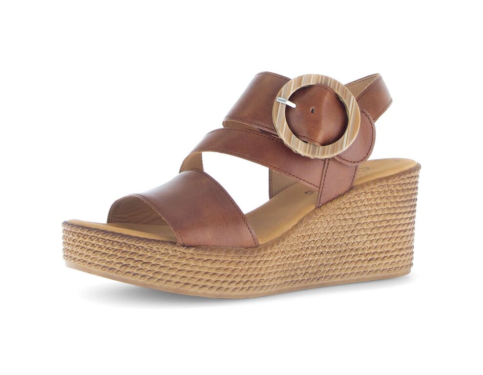 Gabor Sandales Compensées Femme - Confort Largeur G/H, Talon 6cm, Collection Comfort