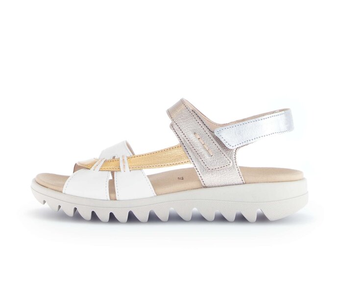 Sandal met riempjes goud #0