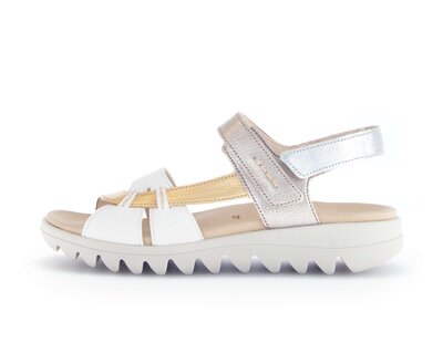 Sandalo con cinturino oro