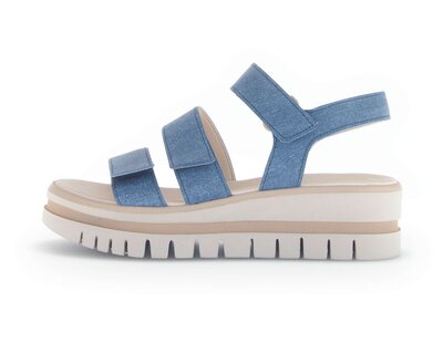 Sandalo con plateau blu