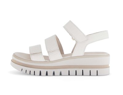 Sandalo con plateau beige