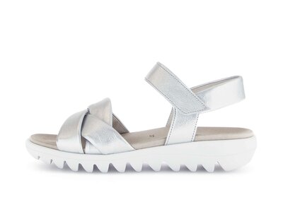 Sandalo con cinturino argento