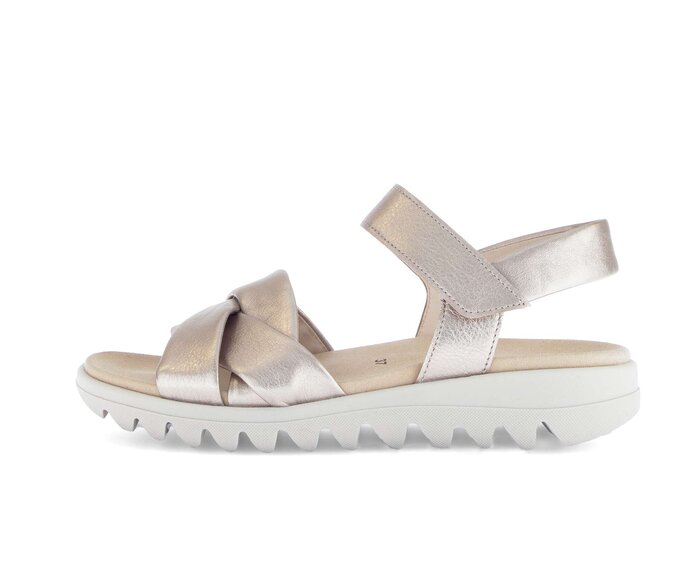 Sandal met riempjes goud #0