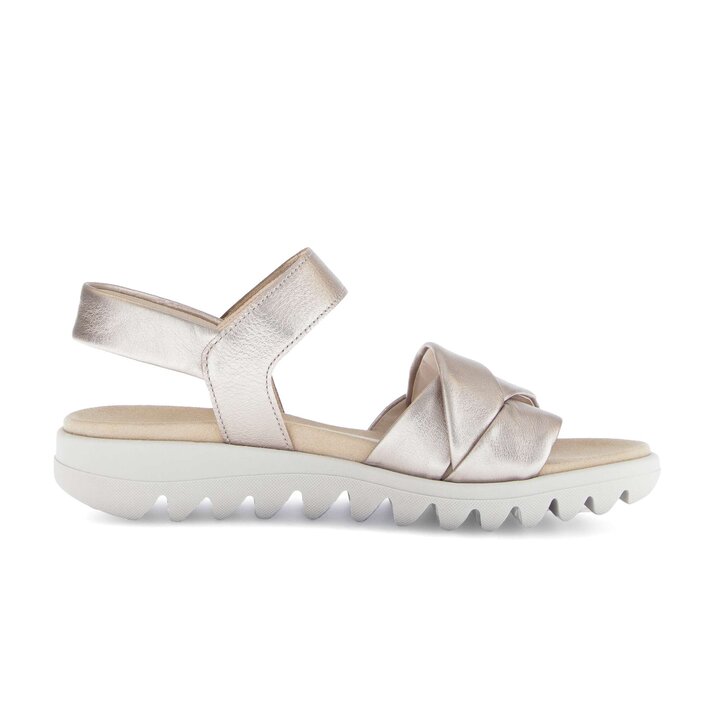 Sandal met riempjes goud #1