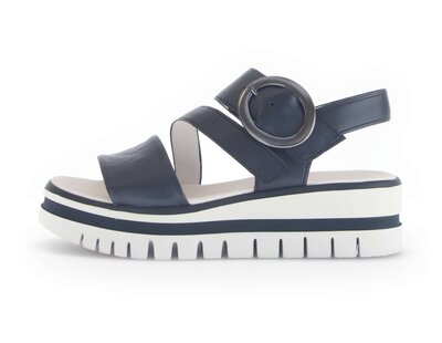 Sandalo con plateau blu