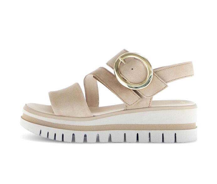 Sandale met plateauzool beige #0