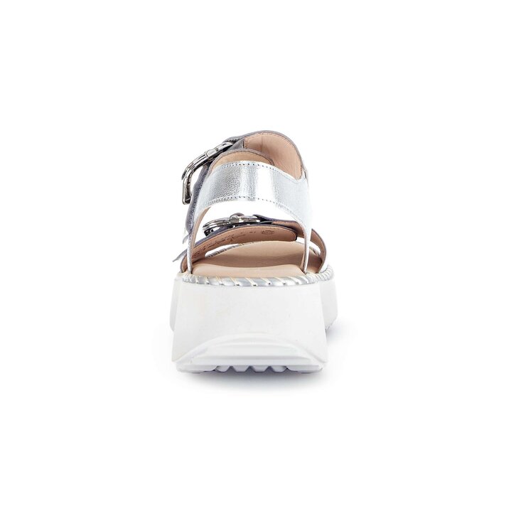 Sandale met plateauzool zilver #3