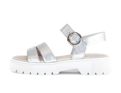 Sandalo con cinturino argento