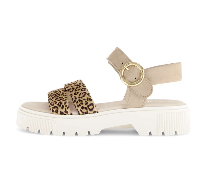 Sandal met riempjes beige #0