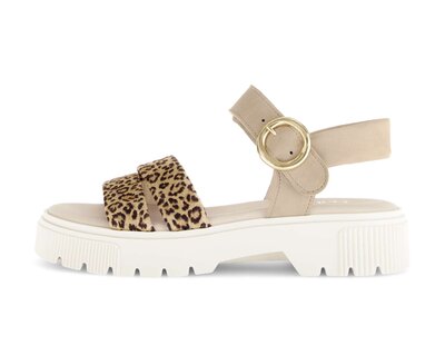 Sandalo con cinturino beige