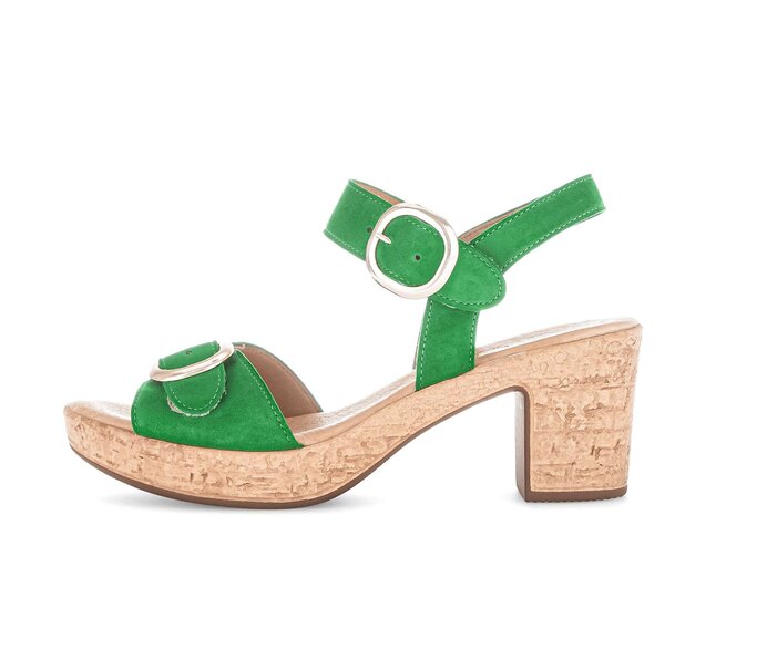 Sandale met plateauzool groen #0