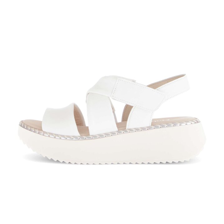 Sandale à plateforme crème #0