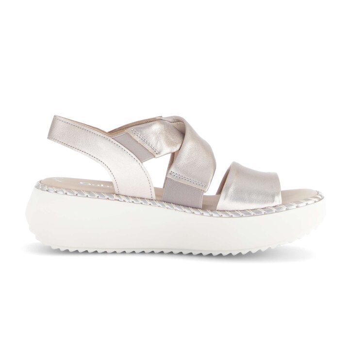 Sandale à plateforme or #1