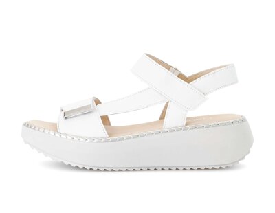 Sandalo con plateau bianco