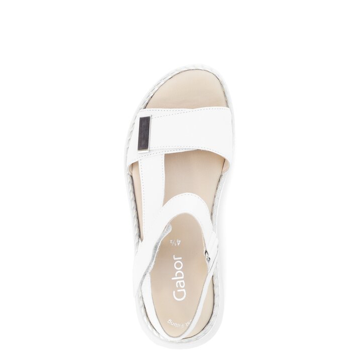 Platåsandaler vit #5