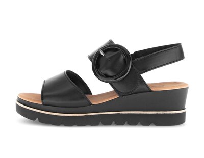 Sandalo con plateau nero