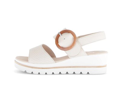 Sandalo con plateau beige