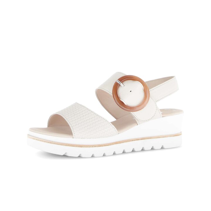 Sandalo con plateau beige #2