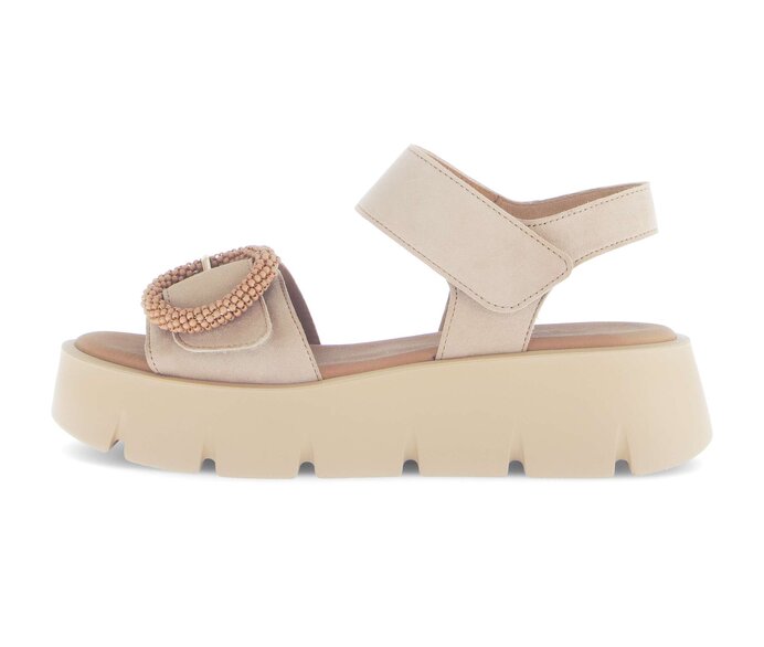Sandale met plateauzool beige #0
