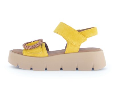 Sandalo con plateau giallo