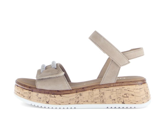 Sandale met plateauzool beige #0