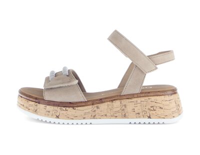 Sandalo con plateau beige