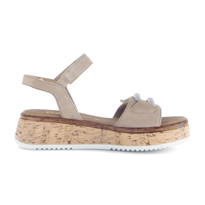 Sandalo con plateau beige #1