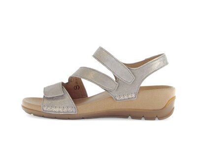 Sandalo con cinturino beige