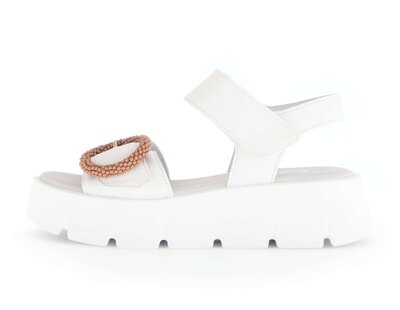 Sandalo con plateau bianco