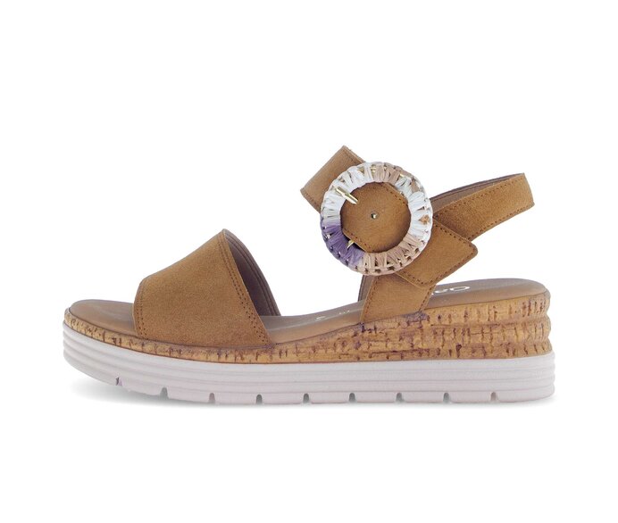 Sandal met riempjes bruin #0