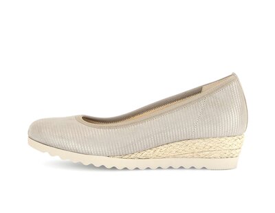 Keilpumps beige