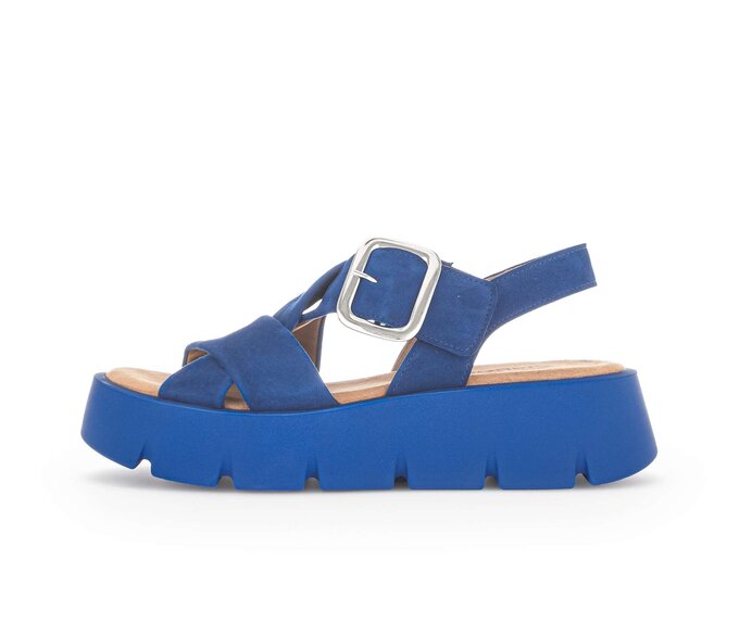 Sandale met plateauzool blauw #0