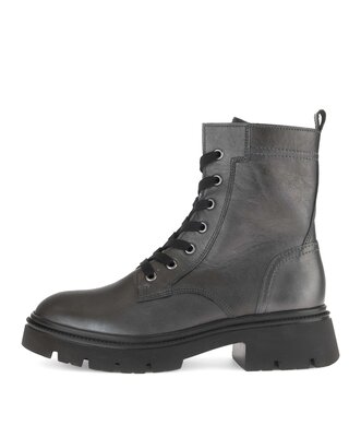 Schnürstiefelette silber