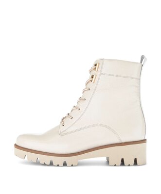 Stivaletto stringato crema