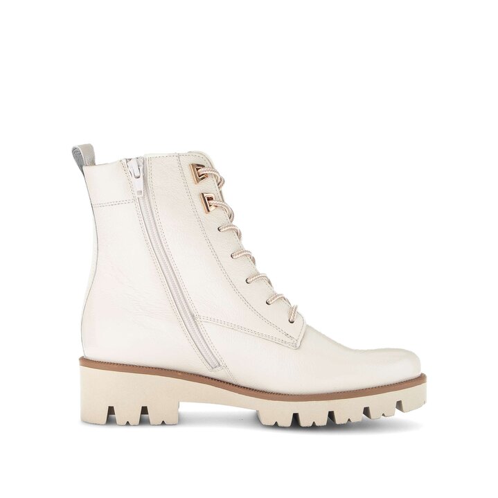 Schnürstiefelette creme #1