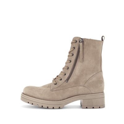 Snörstövletter beige