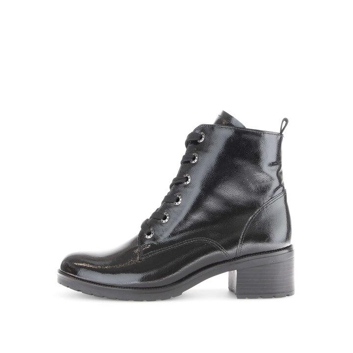 Schnürstiefelette schwarz #0