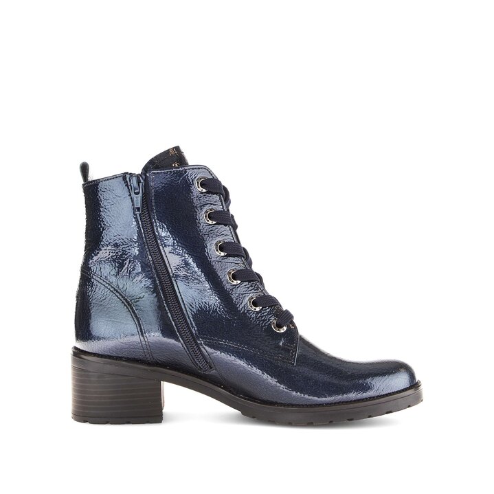 Schnürstiefelette blau #1