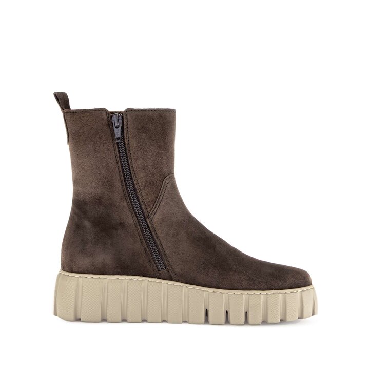 Enkellaarsjes op plateau bruin #1