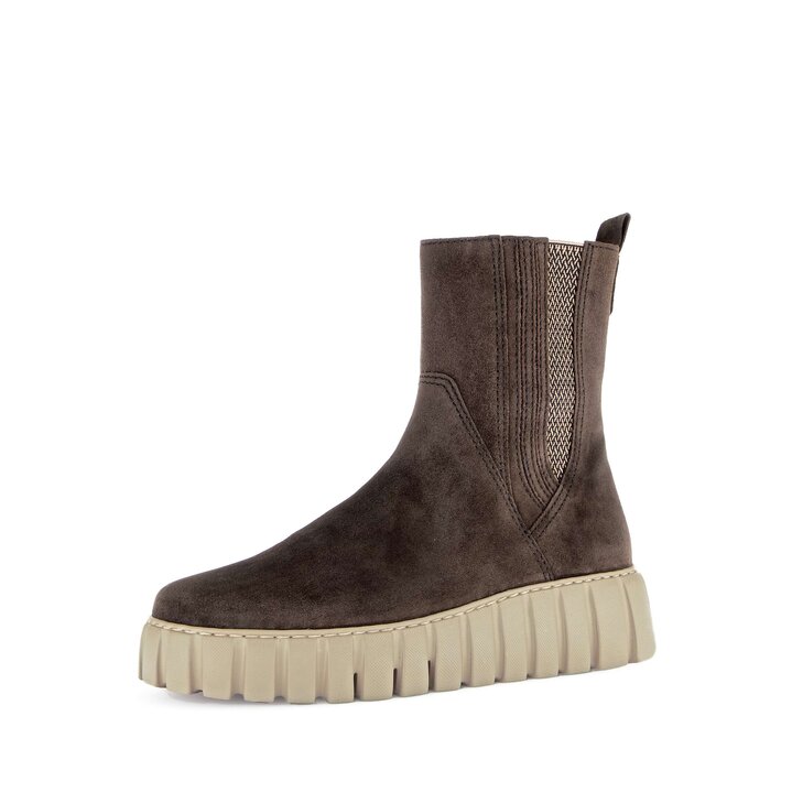 Enkellaarsjes op plateau bruin #2