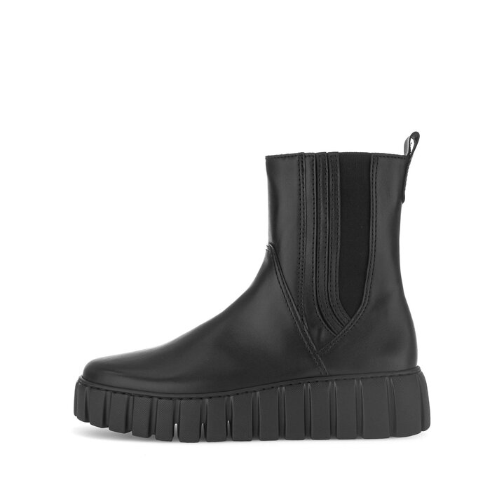 Enkellaarsjes op plateau zwart #0