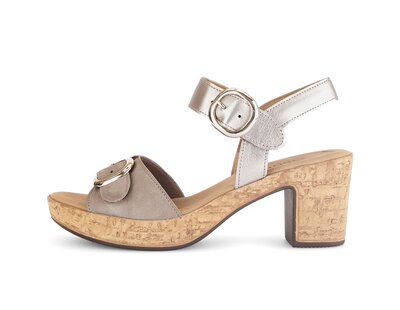 Sandalo con cinturino beige