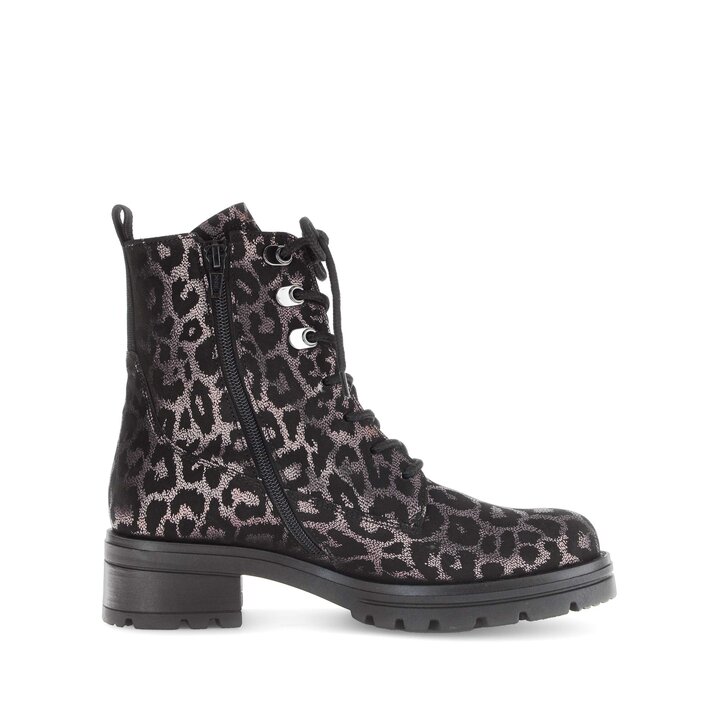 Schnürstiefelette schwarz #1