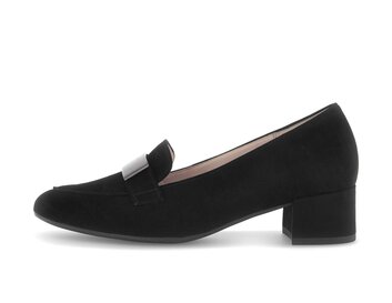 Mocassini con tacco nero