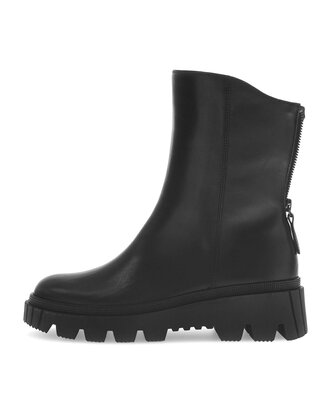 Enkellaarsjes op plateau zwart