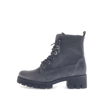 Schnürstiefelette grau