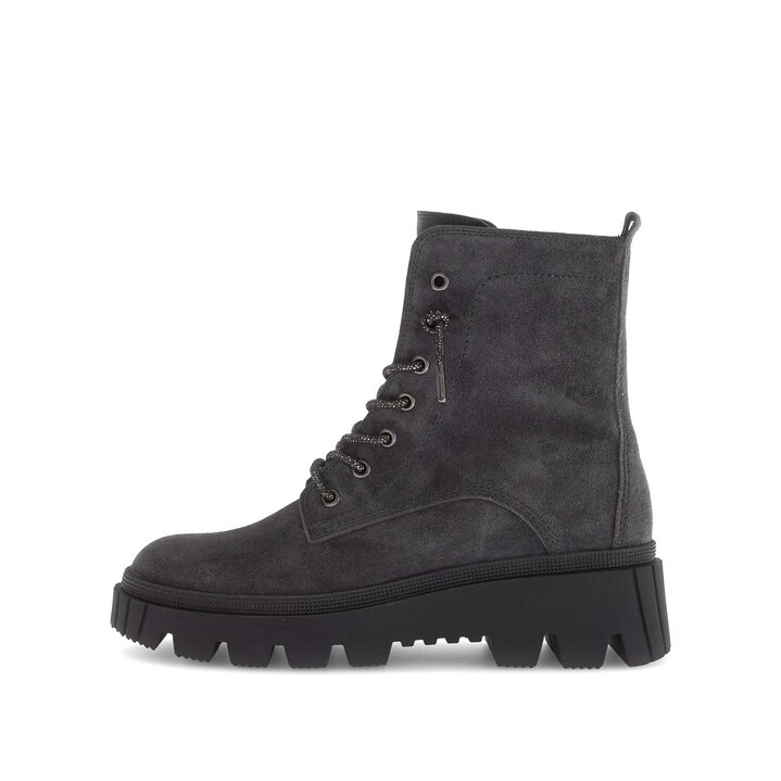 Enkellaarsjes met veter grijs #0